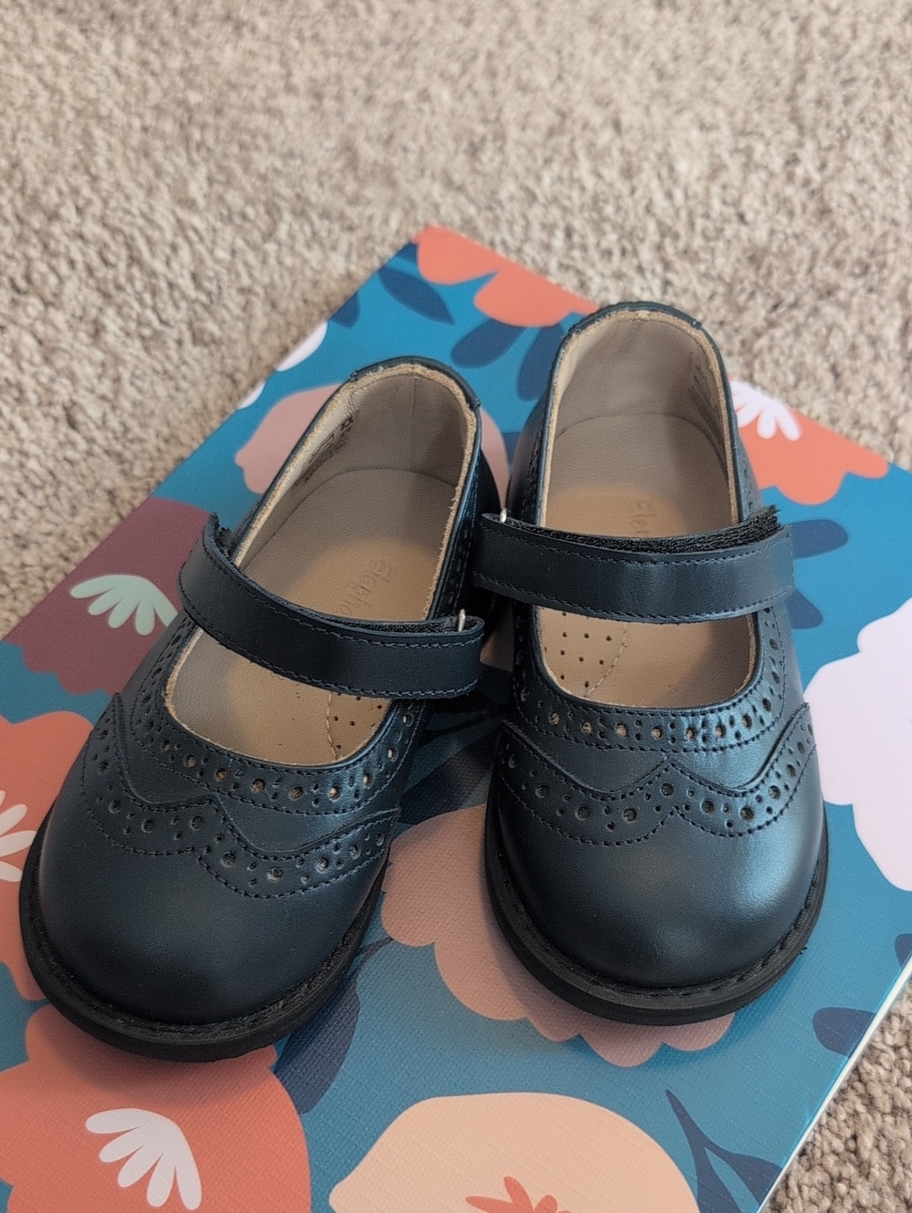 NEW** Elephantito Navy Mary Jane Dress Shoes (Size 6.5)